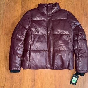 NWT Burgundy Puffer Jacket